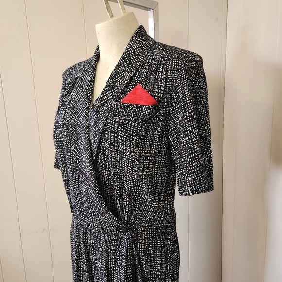 Vintage 80s Jumpsuit Dressy High Waisted Business Office Party 1990s Academia - Picture 2 of 9